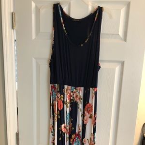 Navy Floral Maxi Dress